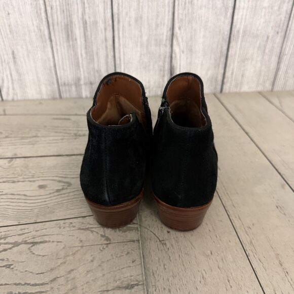 Sam Edelman Petty Black Suede Bootie Ankle Boots Women's 7M / 37 - Picture 5 of 9